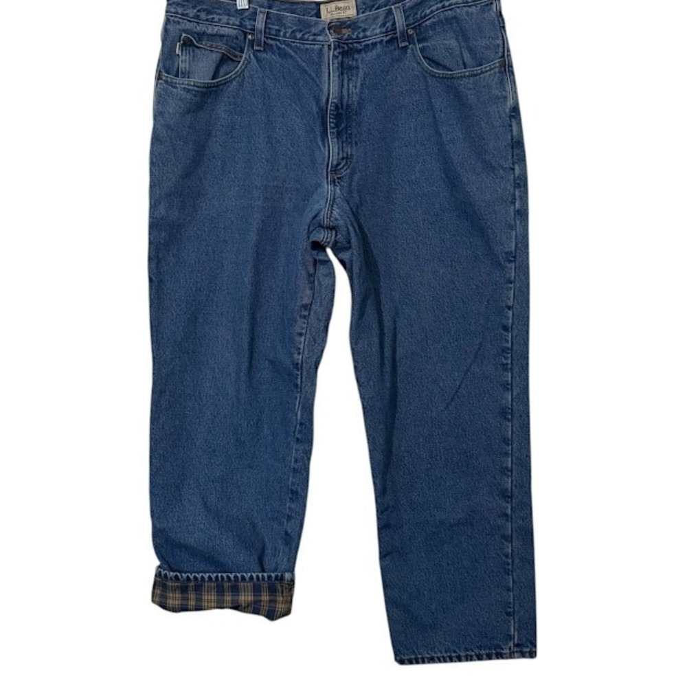 Vintage L.L. Bean Flannel Lined Relaxed Fit Jeans Mens 40 x 30